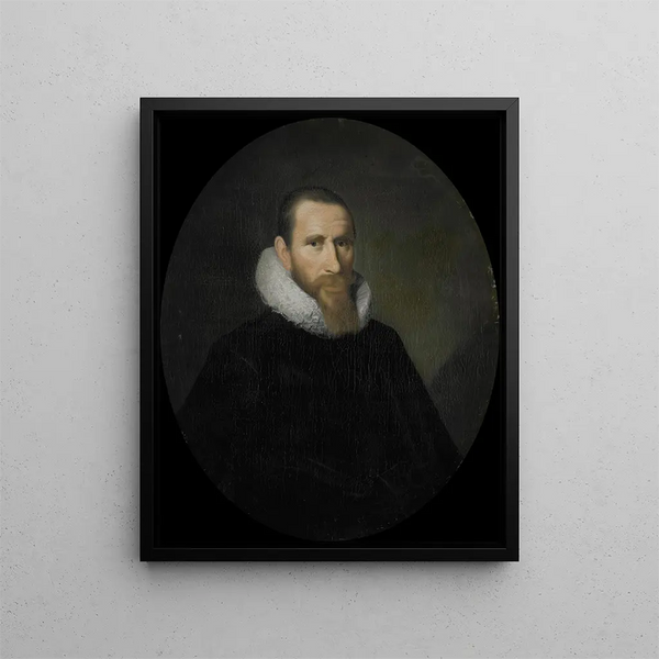 Portrait painting of Joost van Coulster, director of the Rotterdam Chamber of the Dutch East India Company, elected in 1630 - Pieter van der Werff — framed artwork on a wall