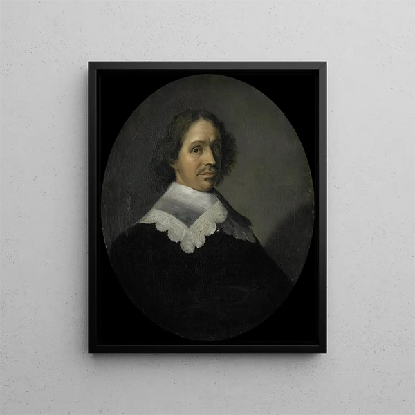 Portrait Painting of Paulus Verschuur, who served seven terms as mayor of Rotterdam and also as director of the Rotterdam Chamber of the Dutch East India Company, elected in 1651 - Pieter van der Werff — framed artwork on a wall