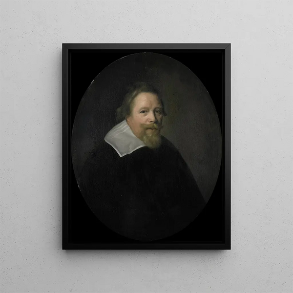 Portrait painting of Pieter Sonmans, director of the Rotterdam Chamber of Commerce of the Dutch East India Company, elected in 1631 - Pieter van der Werff — framed artwork on a wall