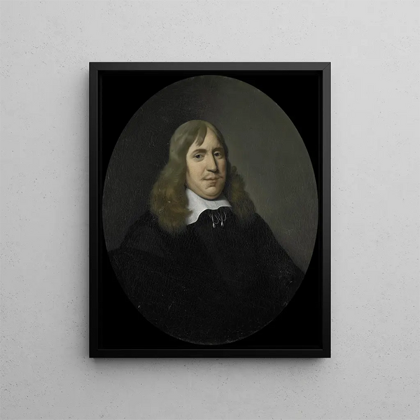 Portrait painting of Willem Hartigsvelt, director of the Rotterdam Chamber of the Dutch East India Company, elected in 1657 - Pieter van der Werff — framed artwork on a wall