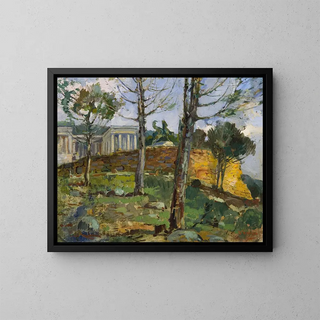 Memorial Painting of Rhodes - Pieter Wenning — framed artwork on a wall