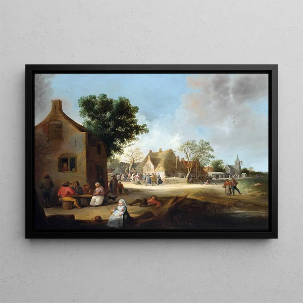 Campaign Fair Painting - Pieter de Bloot — framed artwork on a wall