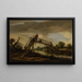 Landscape with Bridge - Pieter de Molijn — framed artwork on a wall