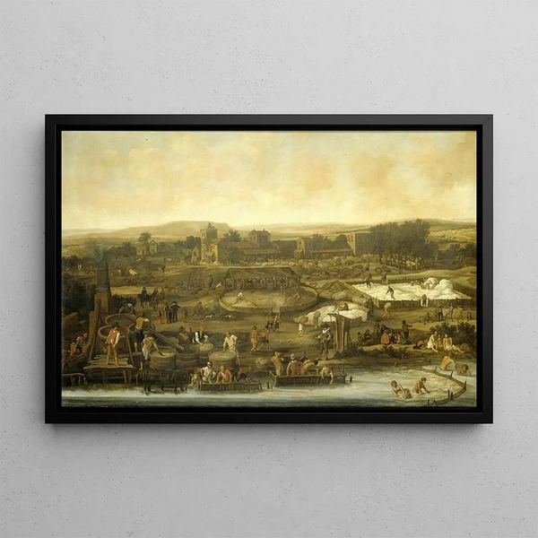 Fabrication de laine - Pieter de Molijn — framed artwork on a wall
