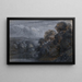 Landscape wooded painting after sunset - Pieter de With — framed artwork on a wall
