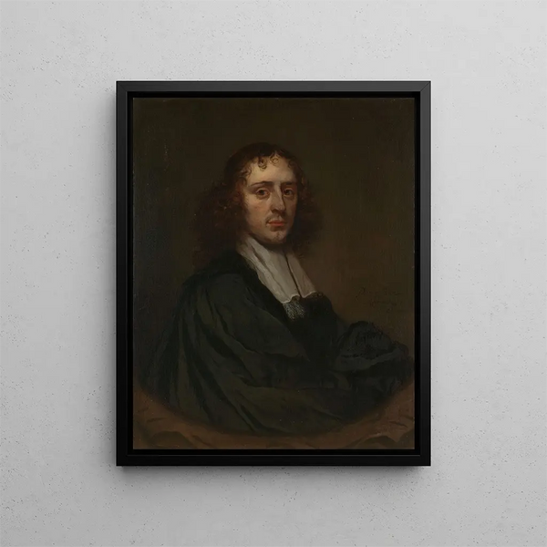Portrait of a Man - Pieter van Anraedt — framed artwork on a wall