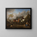 Scene of camp with a trumpeter - Pieter van Bloemen — framed artwork on a wall