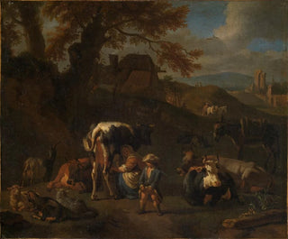 Scene of Shepherds - Pieter van Bloemen — artwork view