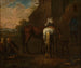 horses in front of a tavern - Pieter van Bloemen — artwork view