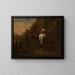 horses in front of a tavern - Pieter van Bloemen — framed artwork on a wall