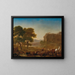 a View of the Roman Countryside with Shepherds Resting with Their Livestock - Pieter van Laer — framed artwork on a wall