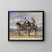 Two knights on horseback in a landscape - Pieter van Loon — framed artwork on a wall
