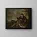 Fisherman with a Fish in the Net - Pieter van Noort — framed artwork on a wall