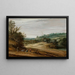 Landscape of dunes with a country road - Pieter van Santvoort — framed artwork on a wall