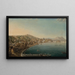 La Riviera di Chiaia Naples depuis le Convento di Sant'Antonio avec le Vésuve au loin - Pietro Antoniani — framed artwork on a wall