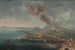 La Torre del Greco avec l'éruption du Vésuve au loin - Pietro Antoniani — artwork view