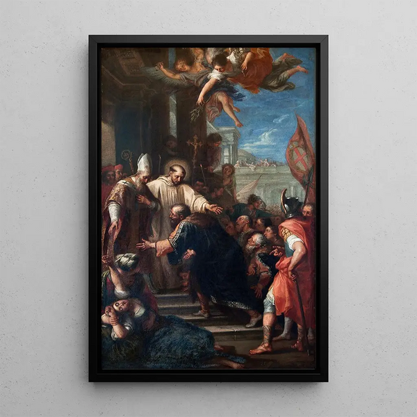 La cessation du schisme d'Anaclet - Pietro Antonio de Pietri — framed artwork on a wall