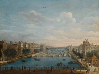 a view of the Binnen Amstel facing north - Pietro Bellotti — artwork view