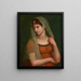 Portrait of the artist's woman - Pietro Benvenuti — framed artwork on a wall