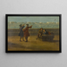 Naples painting, view of Il Miglio d'Oro with characters on a terrace with a telescope - Pietro Fabris — framed artwork on a wall