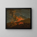 L'Éruption du Vésuve de nuit - Pietro Fabris — framed artwork on a wall