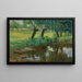 A tranquil pond - Pietro Fragiacomo — framed artwork on a wall