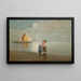 On the beach - Pietro Fragiacomo — framed artwork on a wall