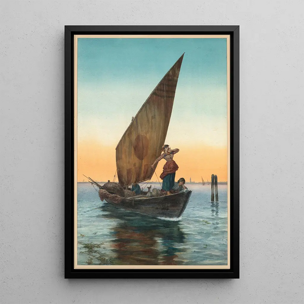 Le Grand Canal, Venice - Pietro Gabrini — framed artwork on a wall