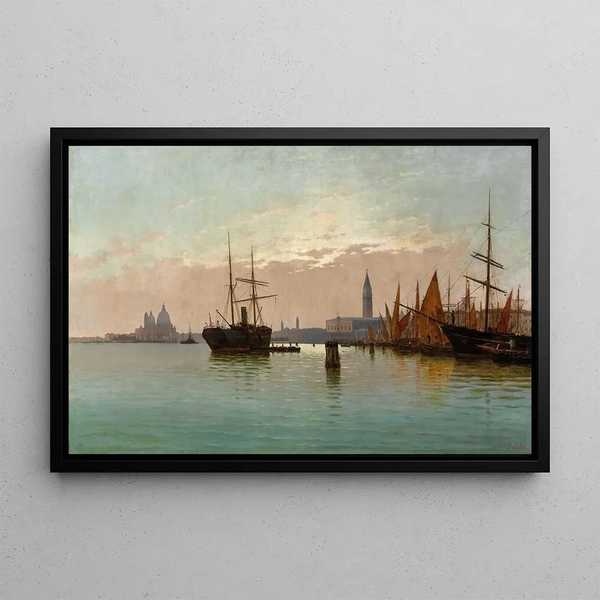 At the entrance of the Grand Canal - Pietro Galter — framed artwork on a wall