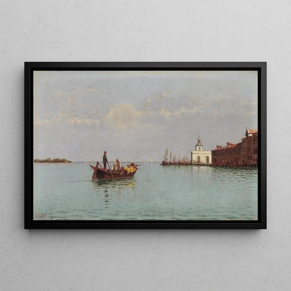 View of Punta della Dogana - Pietro Galter — framed artwork on a wall