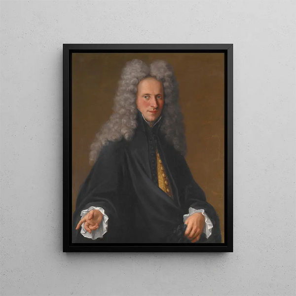 Portrait of an Unknown Noble - Pietro Longhi — framed artwork on a wall