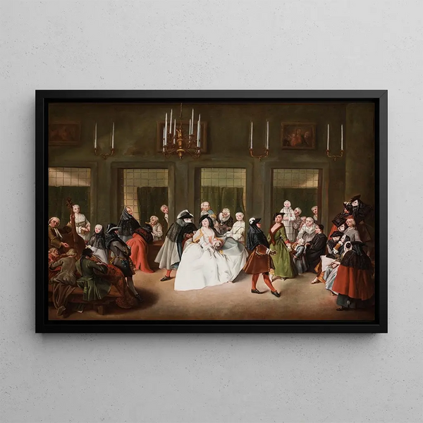The convent parlor - Pietro Longhi — framed artwork on a wall
