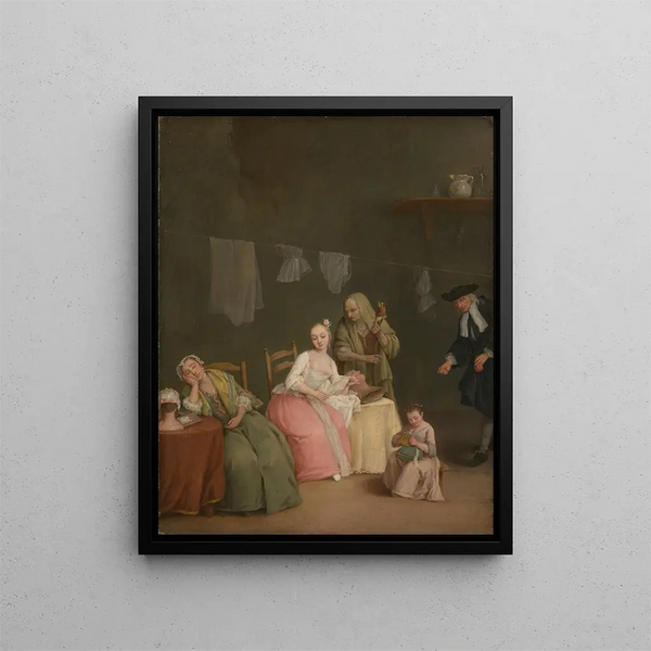 The Letter - Pietro Longhi — framed artwork on a wall