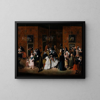 The Ridotto - Pietro Longhi — framed artwork on a wall