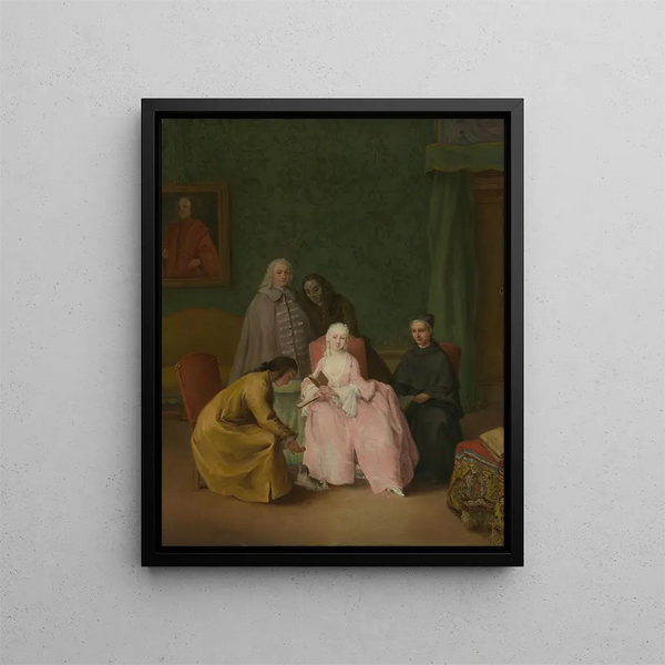 The Visit - Pietro Longhi — framed artwork on a wall