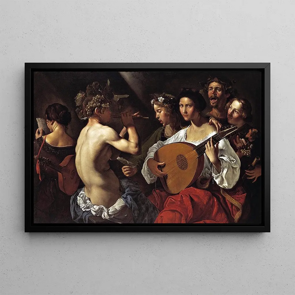 Concert bachique - Pietro Paolini — framed artwork on a wall