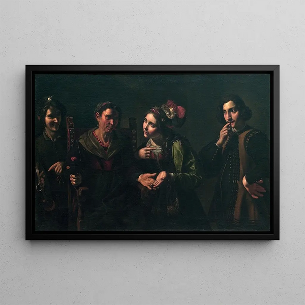 La diseuse de bonne aventure - Pietro Paolini — framed artwork on a wall