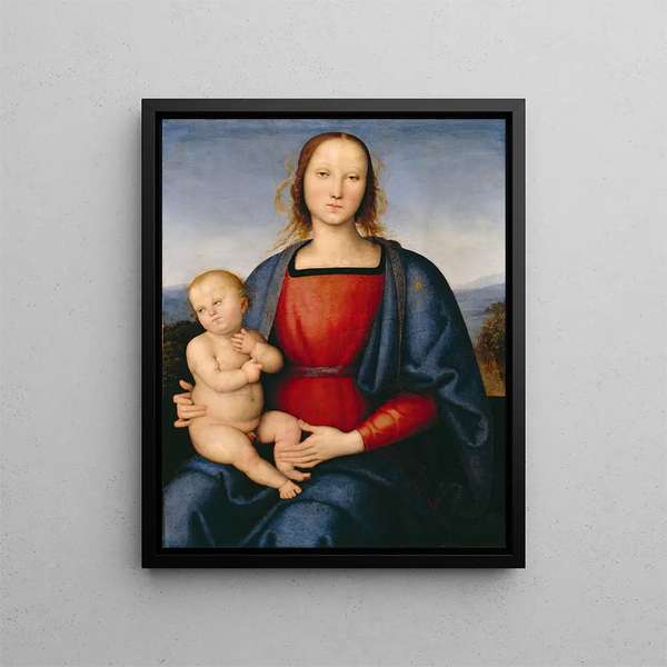 Virgin and Child - Pietro Perugino — framed artwork on a wall