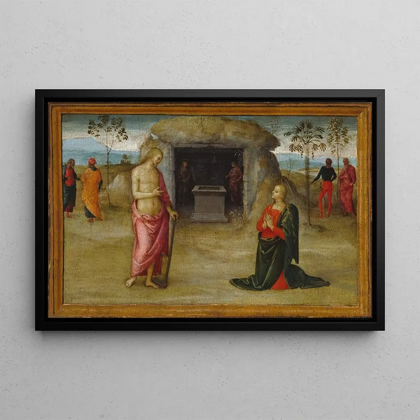 Noli me tangere - Pietro Perugino — framed artwork on a wall