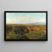 Landscape of the Roman countryside with shepherd - Pietro Sassi — framed artwork on a wall
