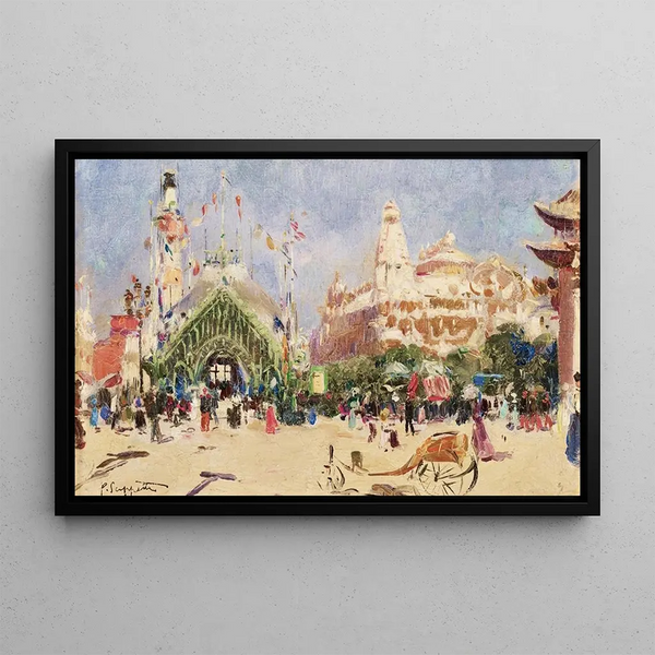 Le parc Monceau Pavillon de l'Exposition Universelle - Pietro Scoppetta — framed artwork on a wall