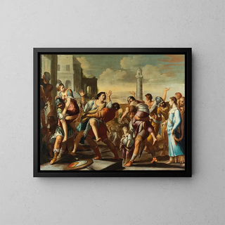 L'enlèvement des Sabines - Pietro Sorri — framed artwork on a wall