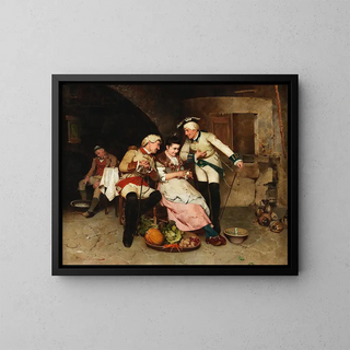 The Rivals - Pietro Torrini — framed artwork on a wall