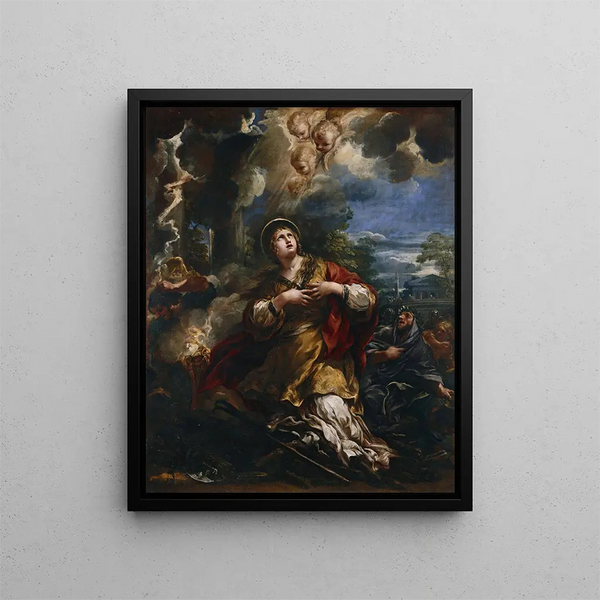 Sainte Martine refuse d'adorer les idoles - Pietro da Cortona — framed artwork on a wall