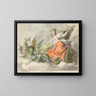 Chariot de Cérès - Pietro de Angelis — framed artwork on a wall