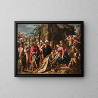 L'Adoration des mages - Pietro de Lignis — framed artwork on a wall