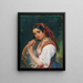 A shepherdess with a tambourine - Pimen Nikitich Orloff — framed artwork on a wall