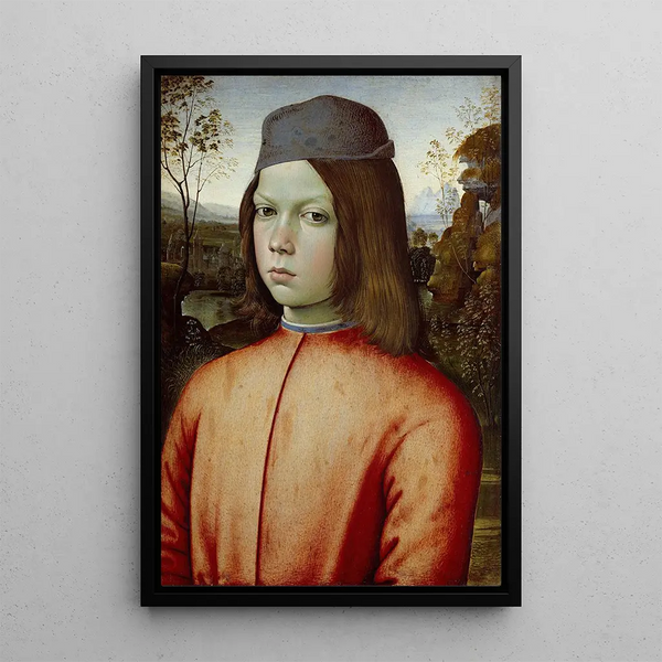 Portrait of a Boy - Pinturicchio — framed artwork on a wall