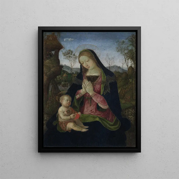 Virgin and Child - Pinturicchio — framed artwork on a wall