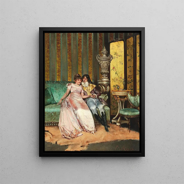 Scene galante - Pio Ricci — framed artwork on a wall